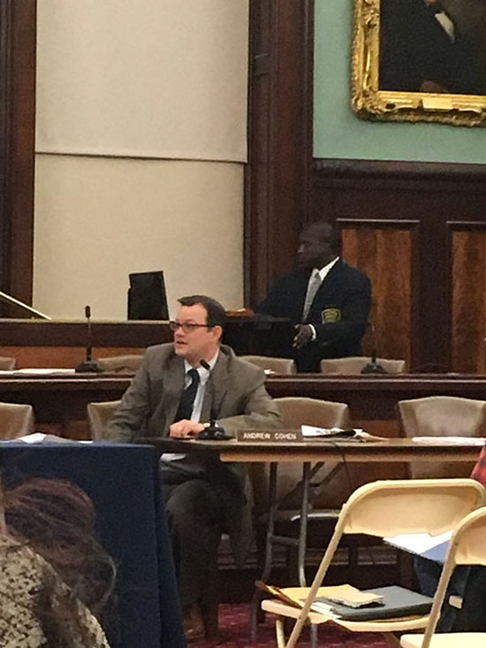 Councilmember Andrew Cohen of the Bronx, one of the few to ask good and pointed questions.