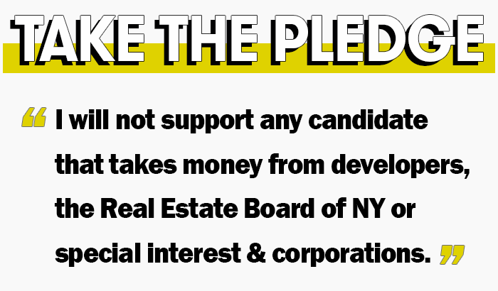 Take the pledge graphic